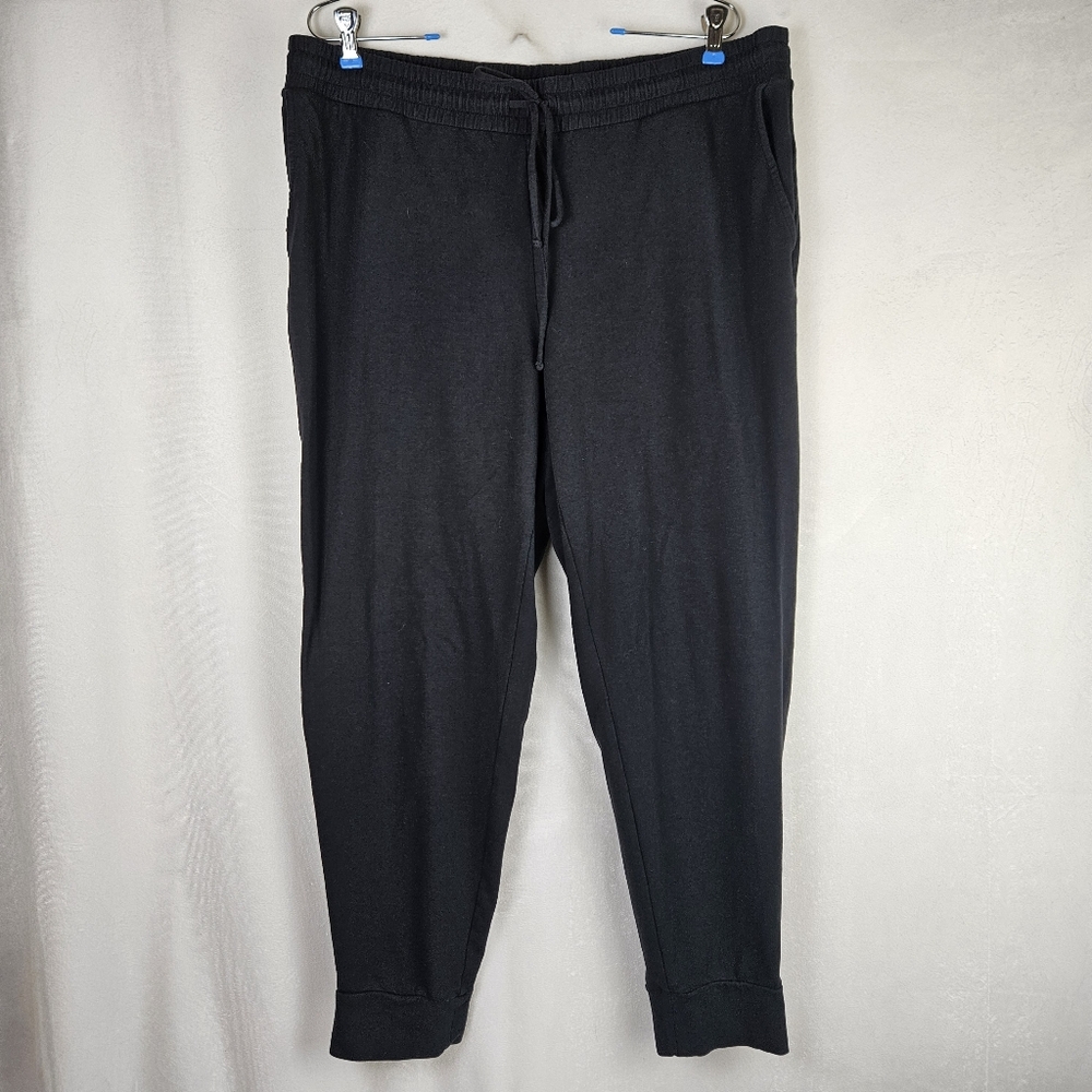 J Jill Pure Jill Affinity French Terry Pima Cotton Joggers Black Size 1X